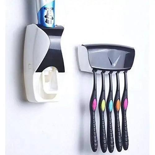 Toothpaste Dispenser + Toothbrush Holder