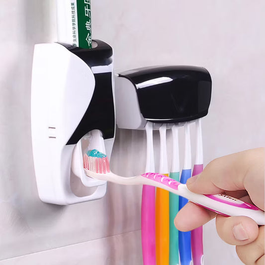 Toothpaste Dispenser + Toothbrush Holder